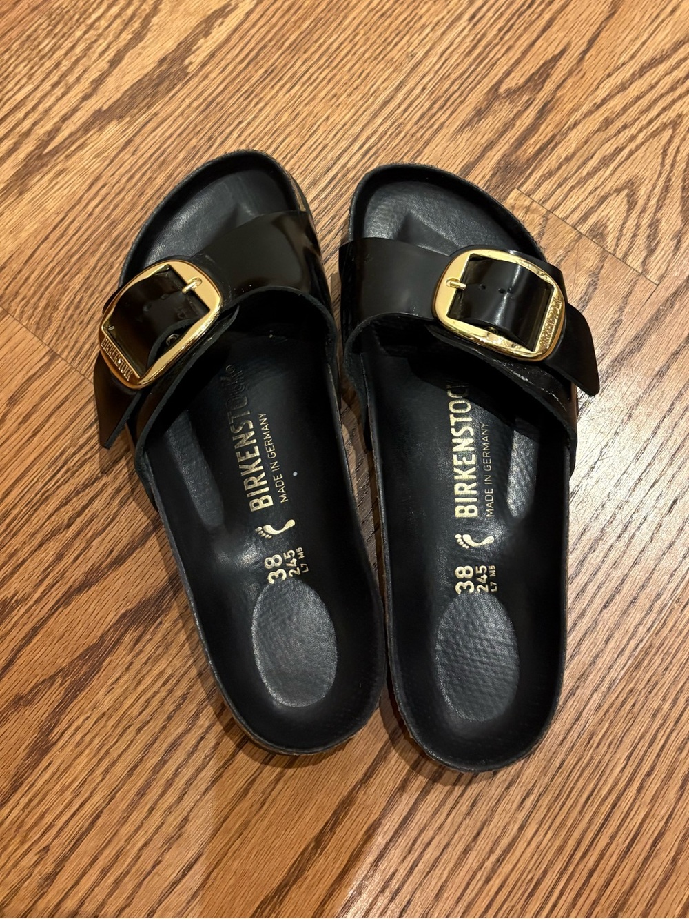 Birkenstock Madrid Sandal in Black Patent Leather
